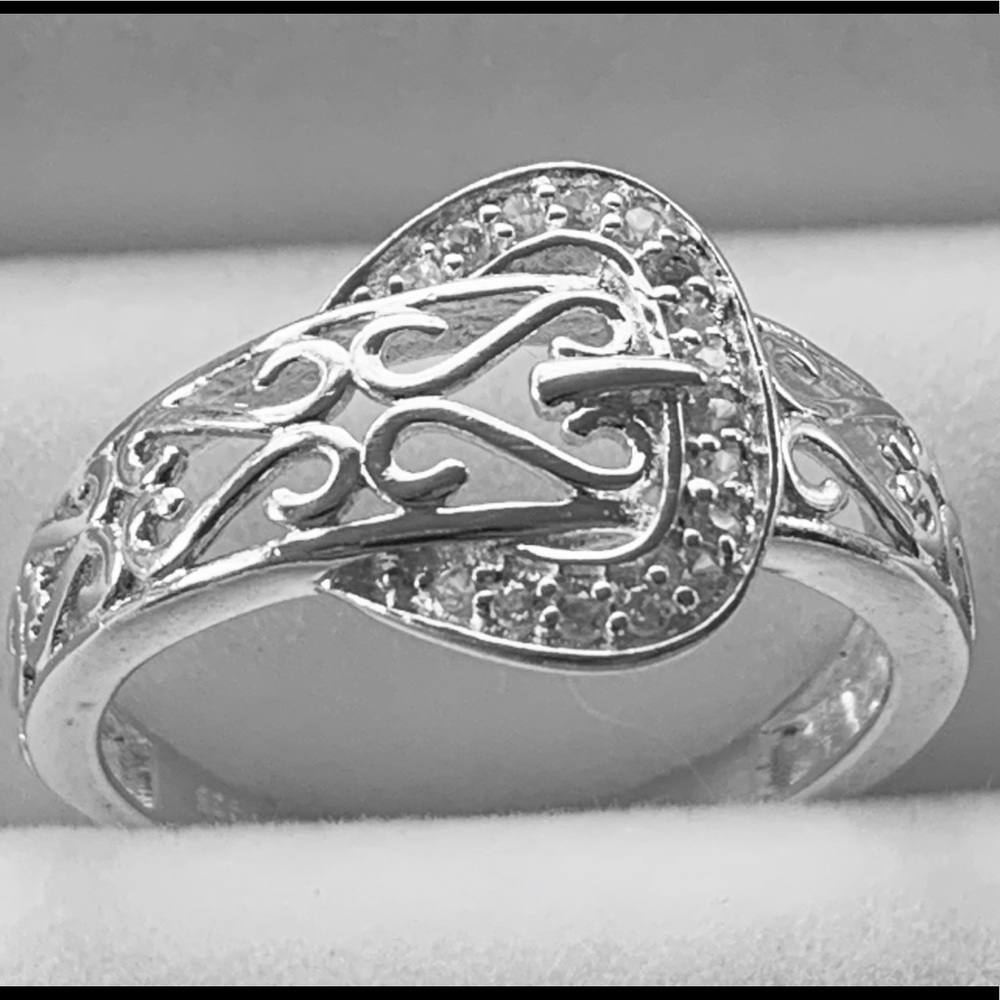 Crystal Ring Set In 925 Sterling Silver